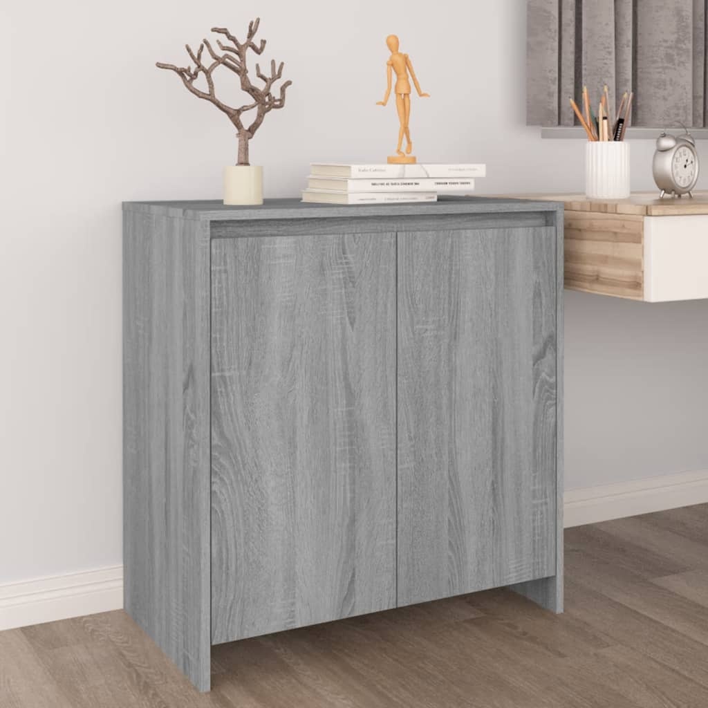 VidaXL Dressoir 70x41x75 cm bewerkt hout grijs sonoma eikenkleurig
