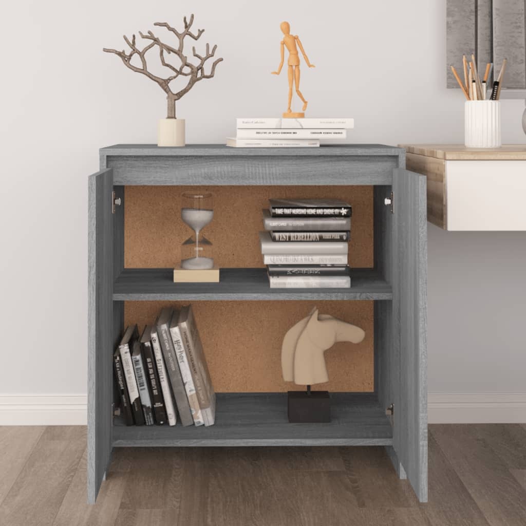 VidaXL Dressoir 70x41x75 cm bewerkt hout grijs sonoma eikenkleurig