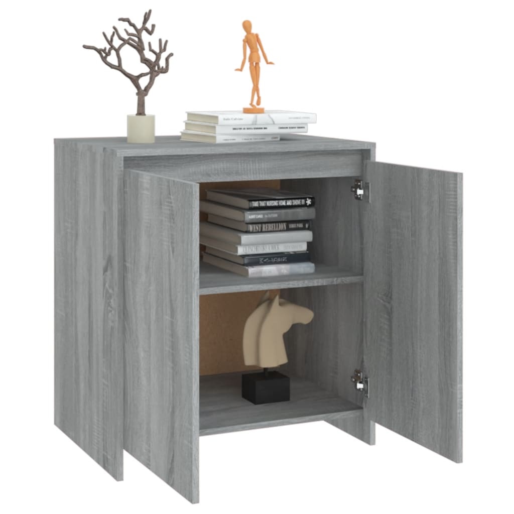 VidaXL Dressoir 70x41x75 cm bewerkt hout grijs sonoma eikenkleurig