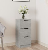 VidaXL Dressoir 30x30x70 cm bewerkt hout betongrijs