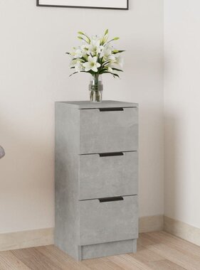 VidaXL Dressoir 30x30x70 cm bewerkt hout betongrijs