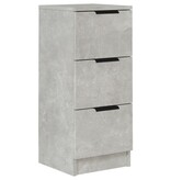 VidaXL Dressoir 30x30x70 cm bewerkt hout betongrijs