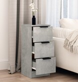 VidaXL Dressoir 30x30x70 cm bewerkt hout betongrijs