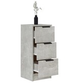 VidaXL Dressoir 30x30x70 cm bewerkt hout betongrijs