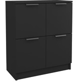 VidaXL Dressoir 60x30x70 cm bewerkt hout zwart