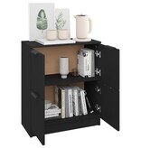 VidaXL Dressoir 60x30x70 cm bewerkt hout zwart