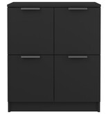 VidaXL Dressoir 60x30x70 cm bewerkt hout zwart