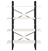 VidaXL Boekenkast met 4 schappen 100x30x140 cm massief grenenhout wit