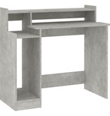 VidaXL Bureau met LED-verlichting 97x90x45 cm bewerkt hout betongrijs