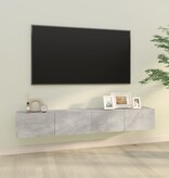 VidaXL Tv-meubelen 2 st wandgemonteerd 100x30x30 cm hout betongrijs