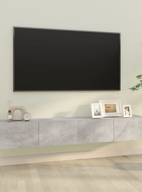 VidaXL Tv-meubelen 2 st wandgemonteerd 100x30x30 cm hout betongrijs