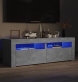 VidaXL Tv-meubel met LED-verlichting 120x35x40 cm betongrijs