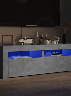 VidaXL Tv-meubel met LED-verlichting 120x35x40 cm betongrijs