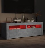 VidaXL Tv-meubel met LED-verlichting 120x35x40 cm betongrijs