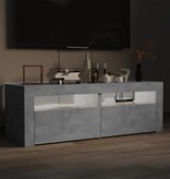 VidaXL Tv-meubel met LED-verlichting 120x35x40 cm betongrijs