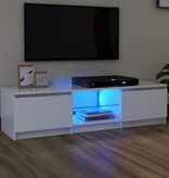 VidaXL Tv-meubel met LED-verlichting 140x40x35,5 cm wit
