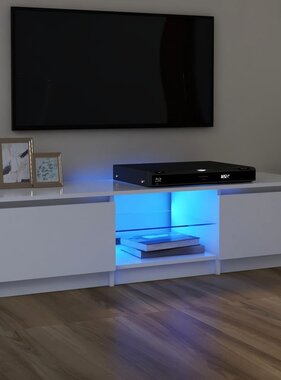 VidaXL Tv-meubel met LED-verlichting 140x40x35,5 cm wit