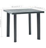 vidaXL Tuintafel 80x75x72 cm kunststof groen