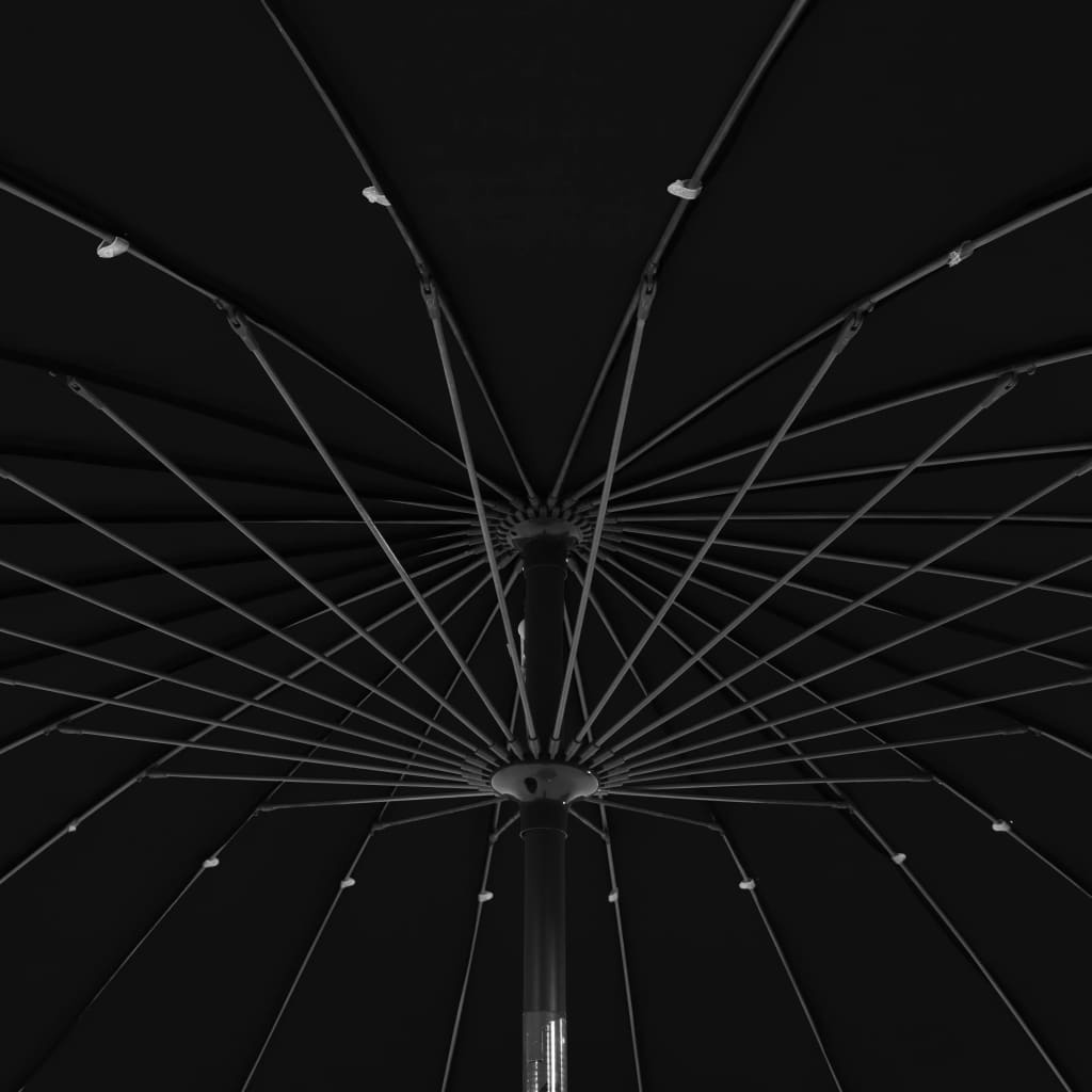 VidaXL Parasol met aluminium paal 270 cm zwart