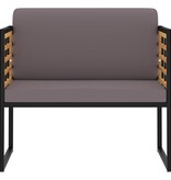 VidaXL Tuinstoelen 2 st met kussens massief acaciahout donkergrijs