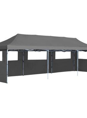 vidaXL Vouwtent pop-up met 5 zijwanden 3x9 m antraciet