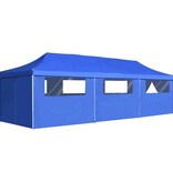 vidaXL Vouwtent pop-up met 8 zijwanden 3x9 m blauw