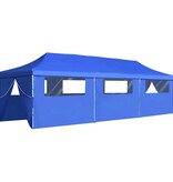 vidaXL Vouwtent pop-up met 8 zijwanden 3x9 m blauw