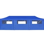 vidaXL Vouwtent pop-up met 8 zijwanden 3x9 m blauw