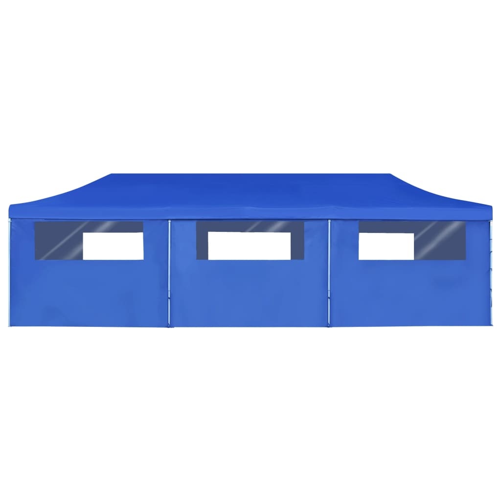 vidaXL Vouwtent pop-up met 8 zijwanden 3x9 m blauw