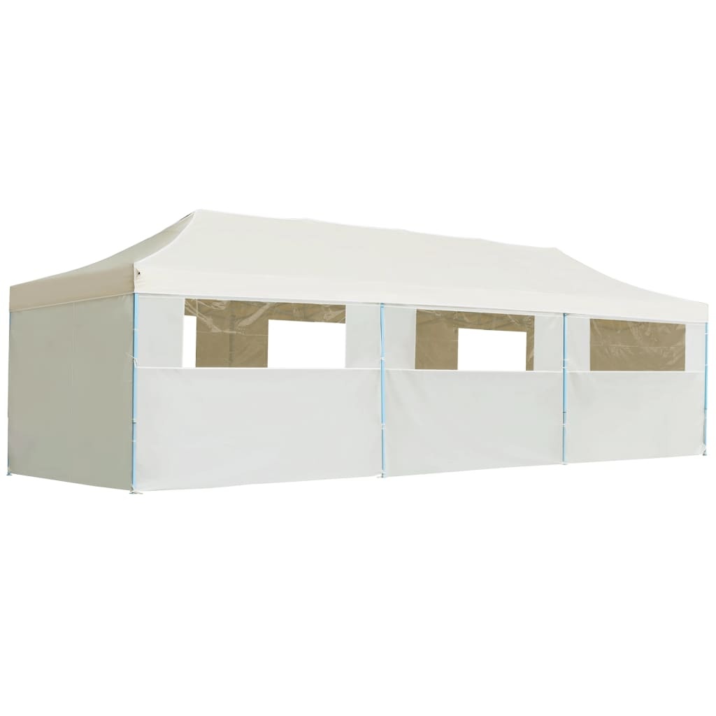 vidaXL Vouwtent pop-up met 8 zijwanden 3x9 m crème