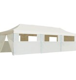 vidaXL Vouwtent pop-up met 8 zijwanden 3x9 m crème