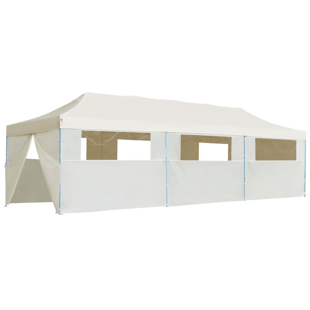 vidaXL Vouwtent pop-up met 8 zijwanden 3x9 m crème