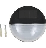 vidaXL LED-wandlampen solar rond zwart 12 st