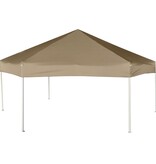 vidaXL Partytent met wanden zeshoekig 3,6x3,1 m taupe 220 g/m²