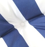 vidaXL Palletbankkussen 120x40x12 cm stof blauw en wit gestreept