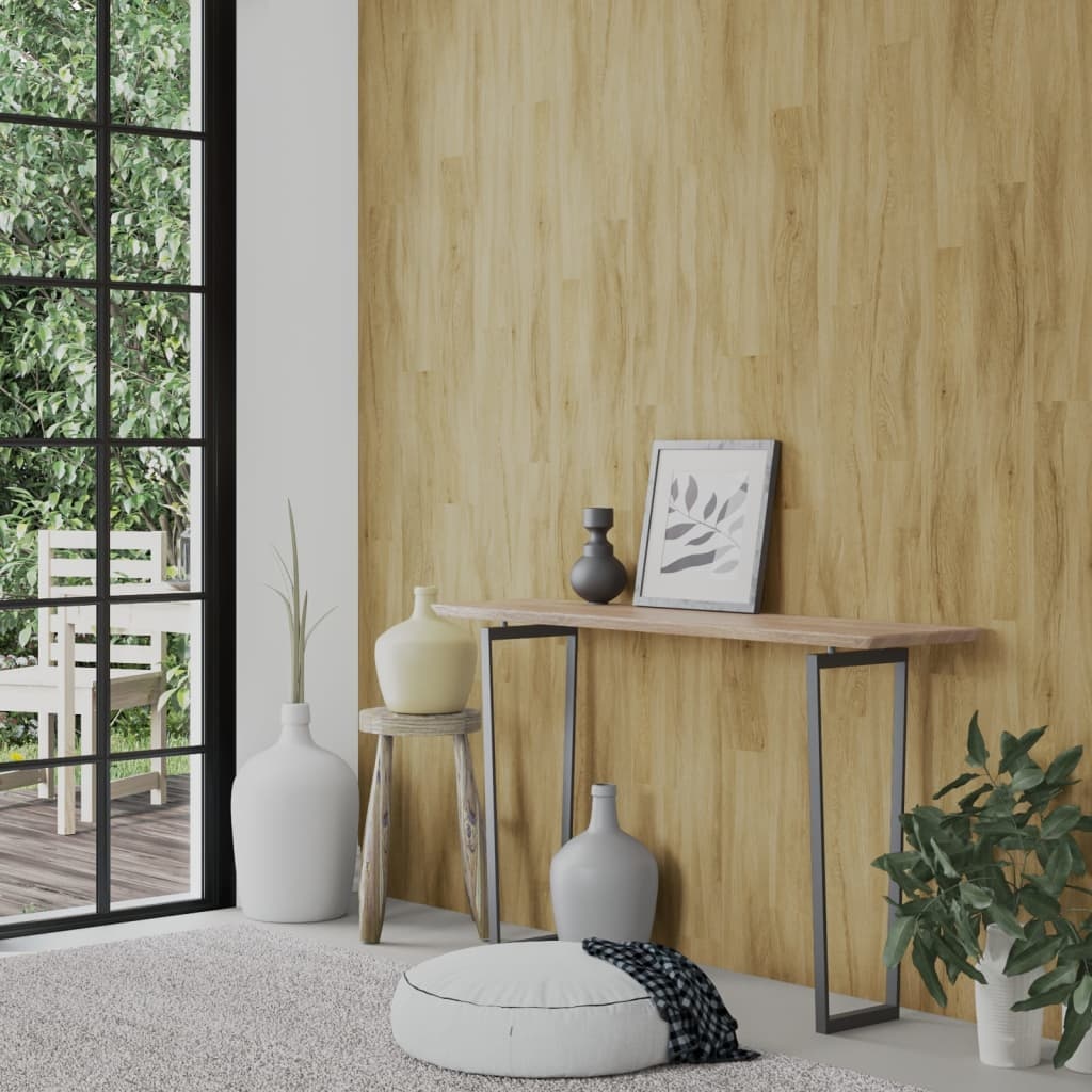 vidaXL Wandpanelen hout-look 2,06 m² PVC bruin