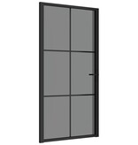 vidaXL Binnendeur 102,5x201,5 cm ESG-glas en aluminium zwart