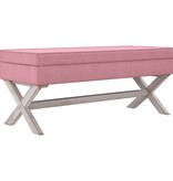 vidaXL Opbergkruk 110x45x49 cm fluweel roze