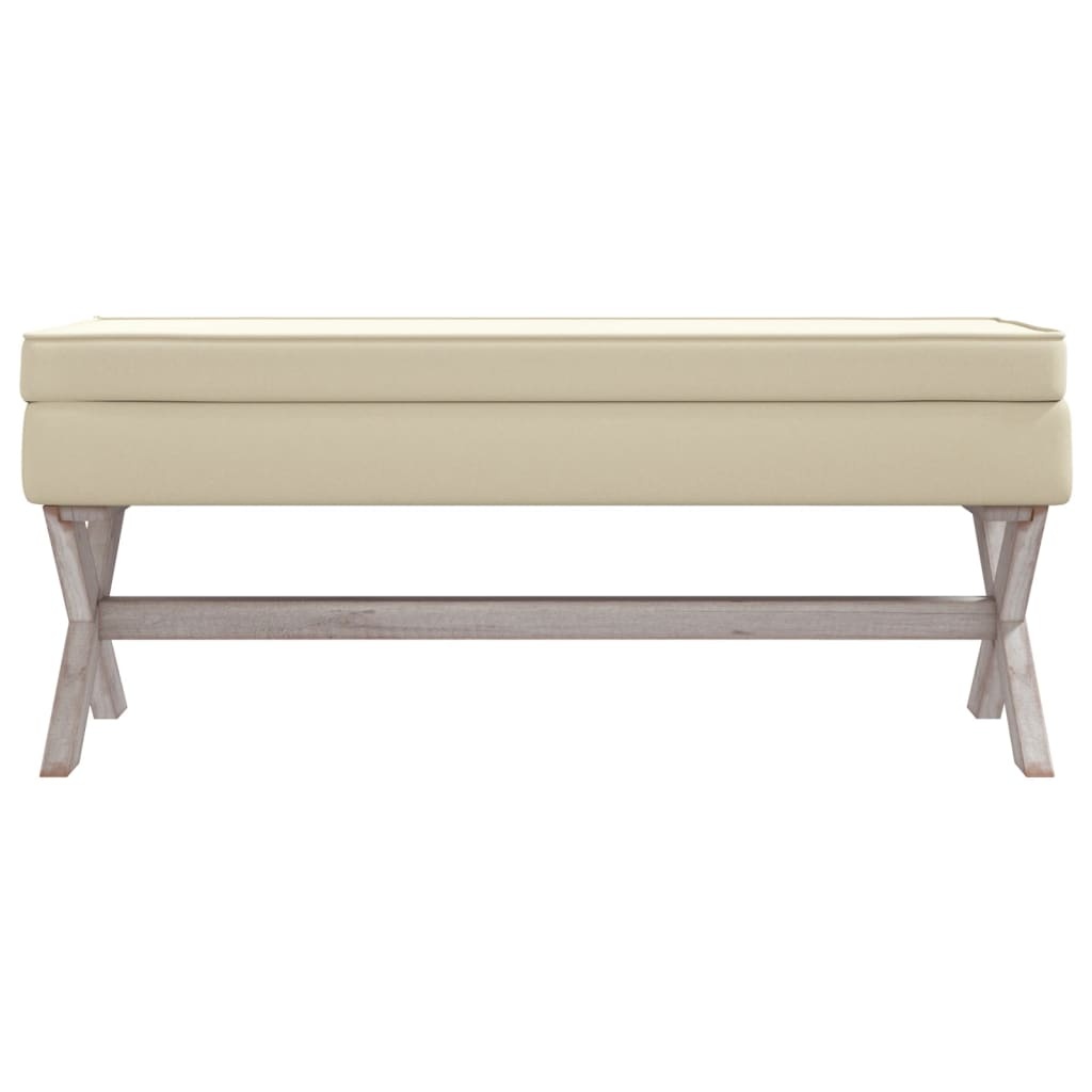 vidaXL Opbergbankje 110x45x49 cm linnen beige