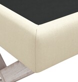 vidaXL Opbergbankje 110x45x49 cm linnen beige