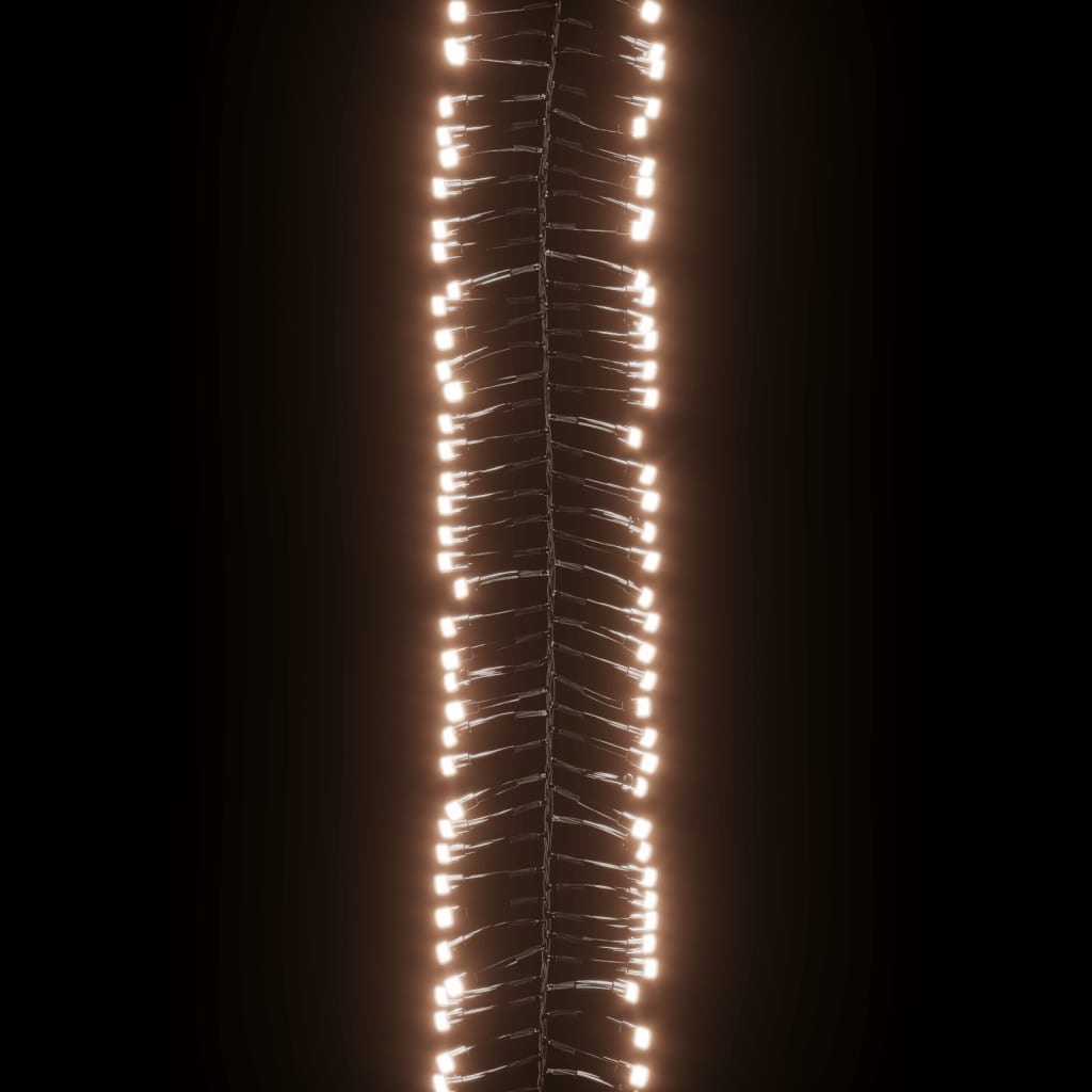 vidaXL Lichtslinger cluster met 2000 LED's warmwit 17 m PVC