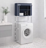 vidaXL Opbergrek voor boven wasmachine 2-laags 71x29,5x170,5 cm blauw
