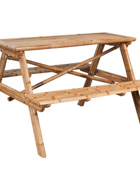 vidaXL Picknicktafel 115x115x81 cm bamboe