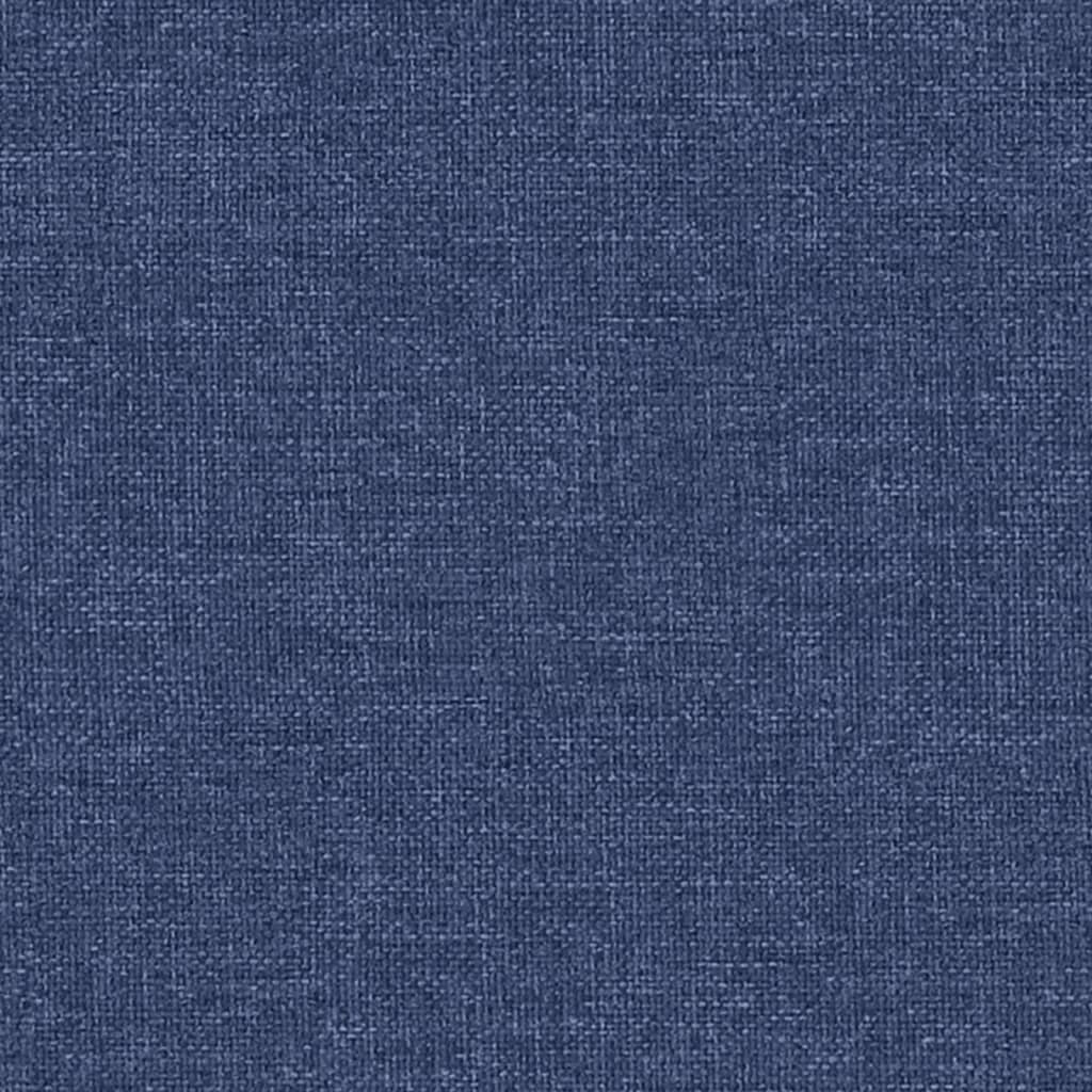 vidaXL Voetenbank 60x60x39 cm stof en kunstleer blauw