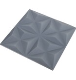 vidaXL 12 st Wandpanelen 3D 3 m² 50x50 cm origamigrijs