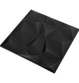 vidaXL 12 st Wandpanelen 3D 3 m² 50x50 cm diamantzwart