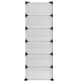 vidaXL Schoenenrek 94,5x36,5x106 cm polypropeen transparant