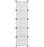 vidaXL Schoenenrek 44x31,5x153,5 cm polypropeen transparant