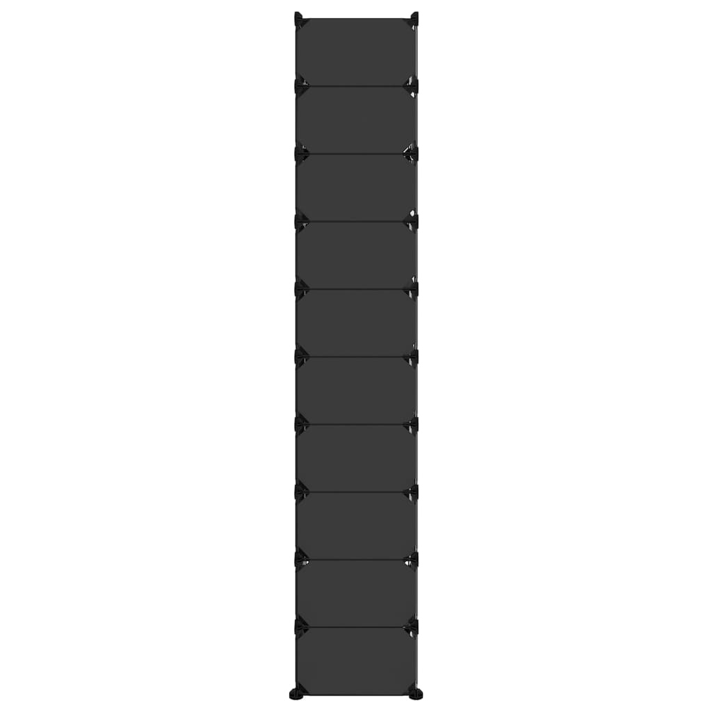 vidaXL Schoenenrek 44x32x174 cm polypropeen zwart