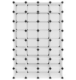 vidaXL Schoenenrek 93x36,5x140 cm polypropeen transparant